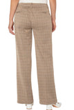 Kelsey Wide Leg Trouser Khaki Grid