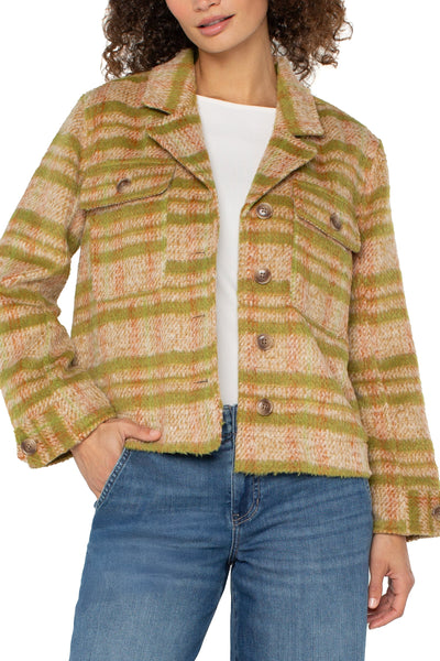 Boxy Cut Shacket in Plaid