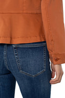 Trucker Jacket With Peplum Hem