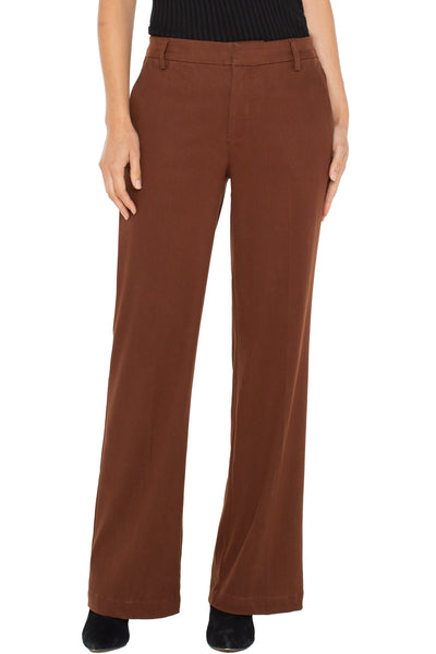 Kelsey Wide Leg Trouser Saddle Brown