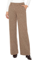 Kelsey Wide Leg Brown Herringbone