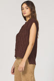 Briana Sleeveless Cable Weave Sweater