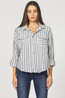 Adrianna Stripe Button Down