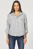 Adrianna Stripe Button Down
