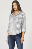 Adrianna Stripe Button Down