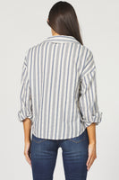 Adrianna Stripe Button Down