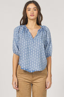 Costa Ladder Trim Poets Blouse