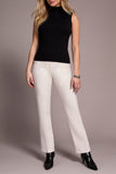 Textured Sleevless Mock Neck Top Black