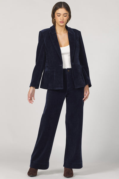 Elfi Single Button Blazer Black Iris