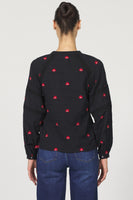 Milano Button Up Embroidery Top