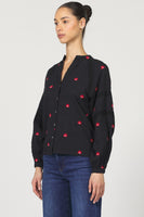 Milano Button Up Embroidery Top