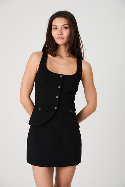 Azra Twill Two Pocket Top