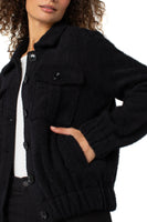 Collared Button Down Bomber Jacket