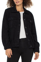 Collared Button Down Bomber Jacket