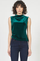 Shaunee Cowl Neck Sleevless Top Rainforest