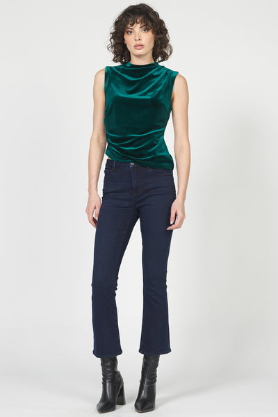 Shaunee Cowl Neck Sleevless Top Rainforest