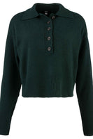 Lilia Button Front Sweater Forest