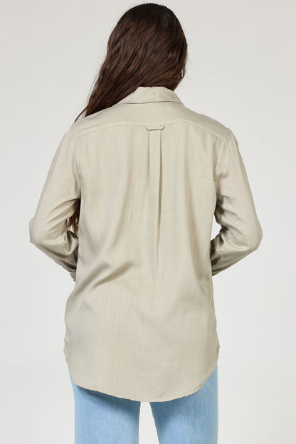 Galina Button Down Abbey Stone
