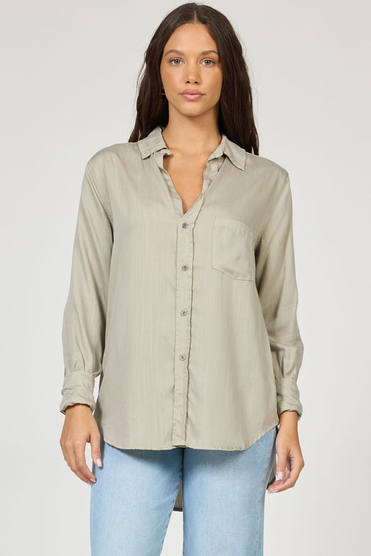 Galina Button Down Abbey Stone