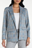 Boyfriend Blazer Shadow Blue Multi