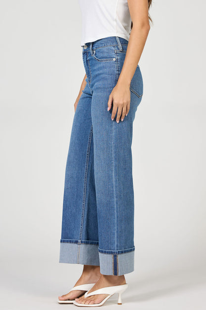 Holly Cuff Hem Pintuck Jeans