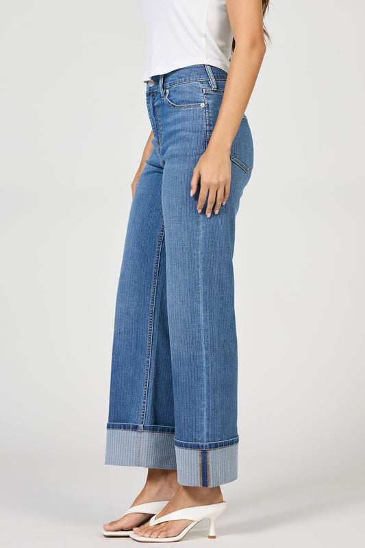 Holly Cuff Hem Pintuck Jeans