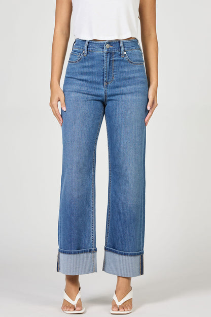 Holly Cuff Hem Pintuck Jeans
