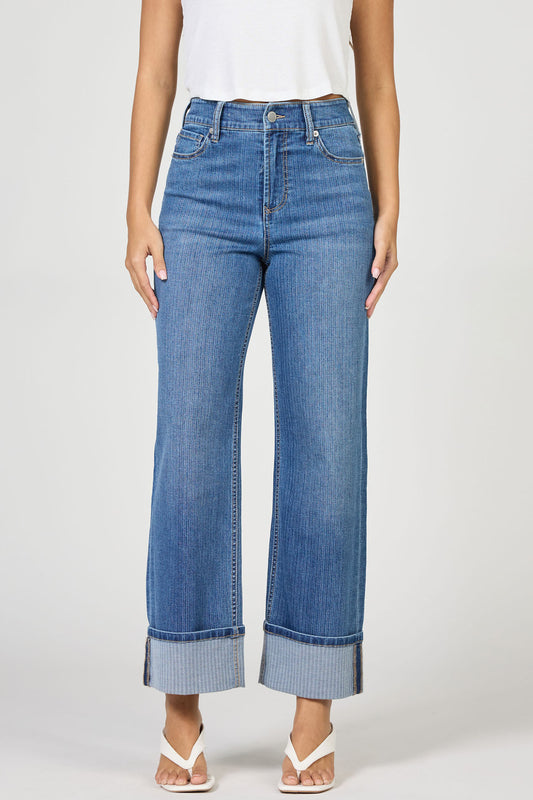 Holly Cuff Hem Pintuck Jeans