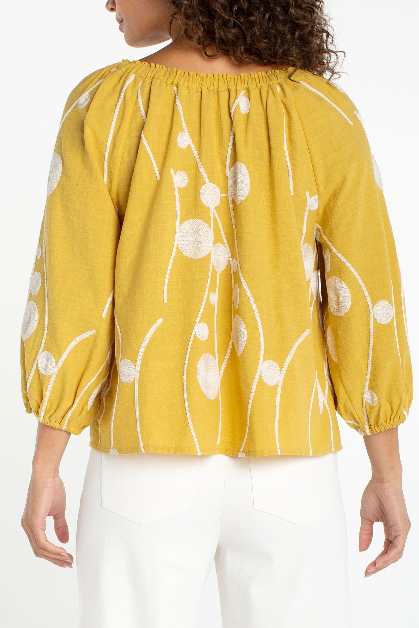 3/4 Sleeve Woven Top