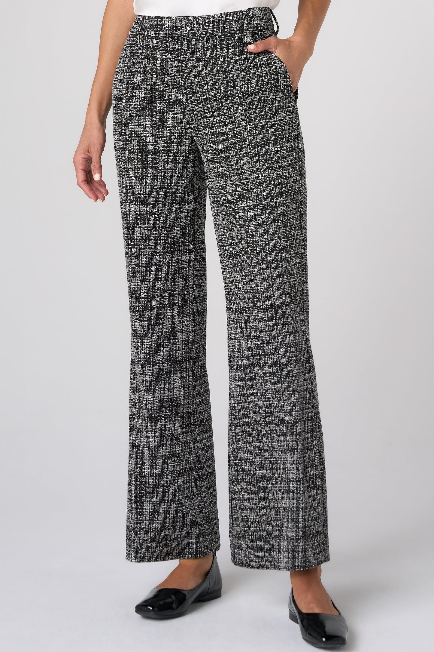 Mid Rise Ankle Flare Trouser