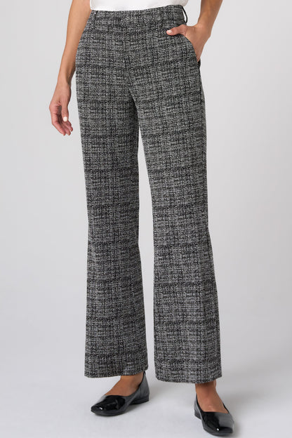 Mid Rise Ankle Flare Trouser