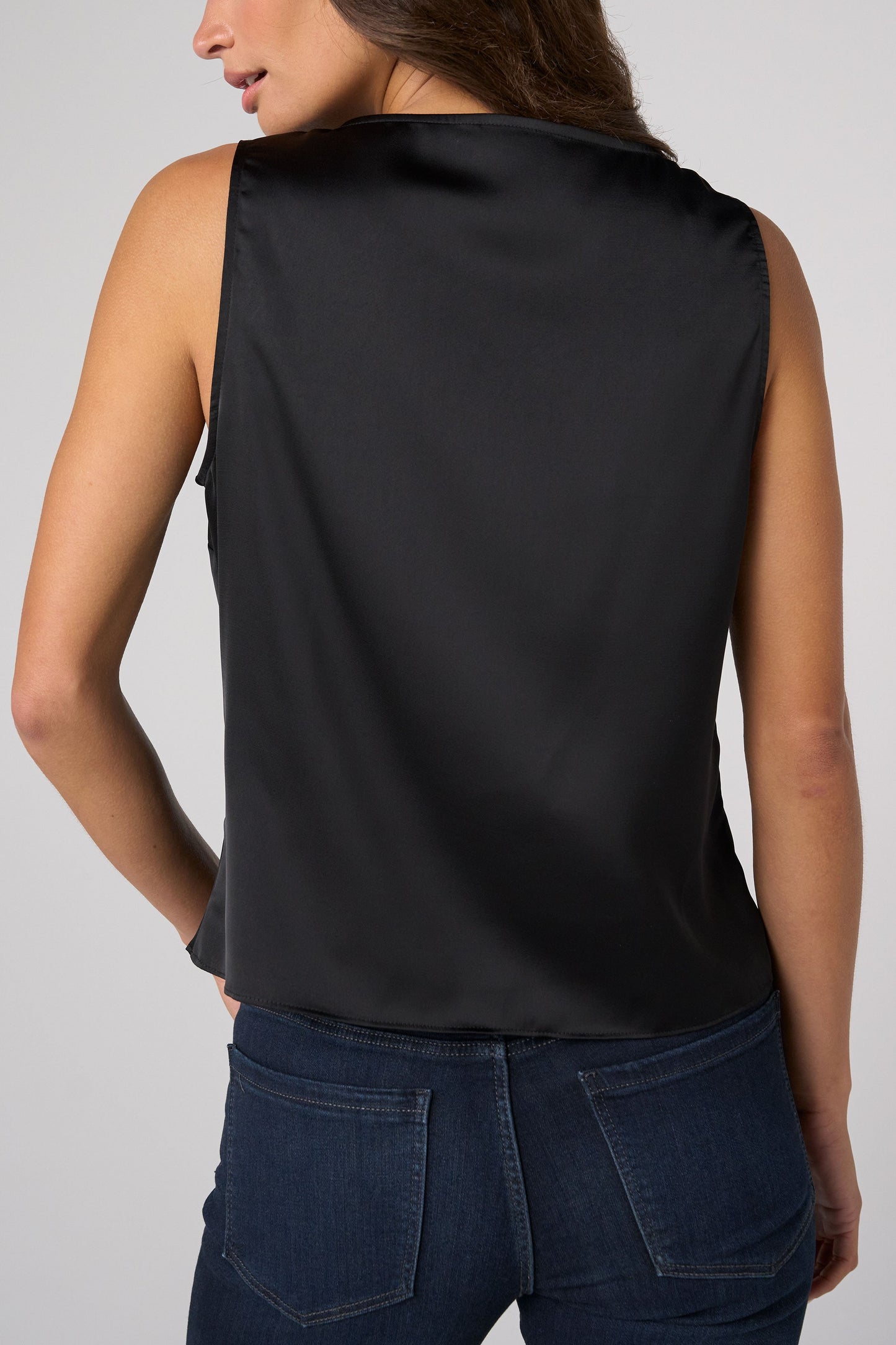 Woven Tank with Lace Trim