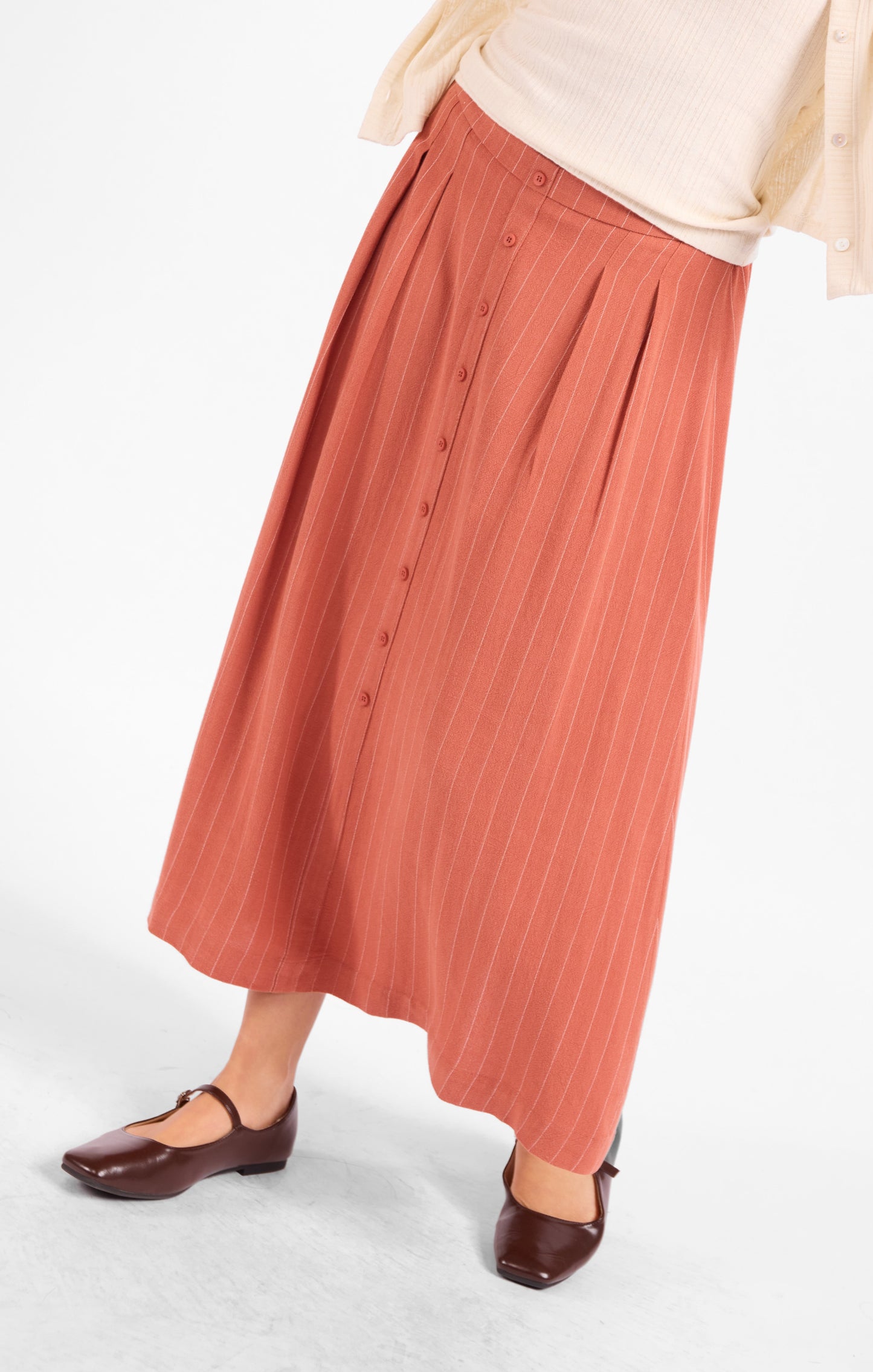 Sugarloaf Stripe Midi Skirt