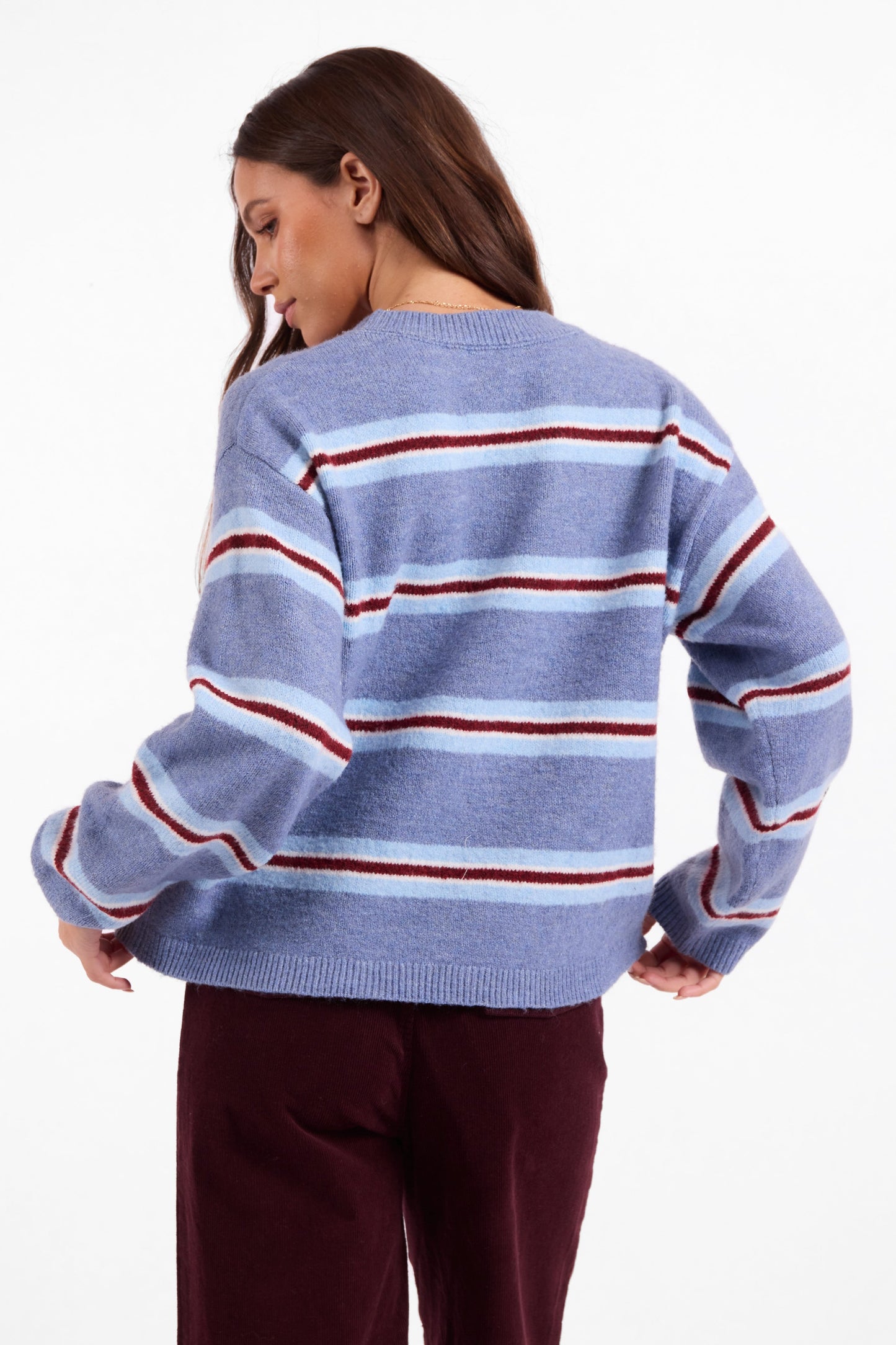 Hudson Stripe Crewneck Sweater