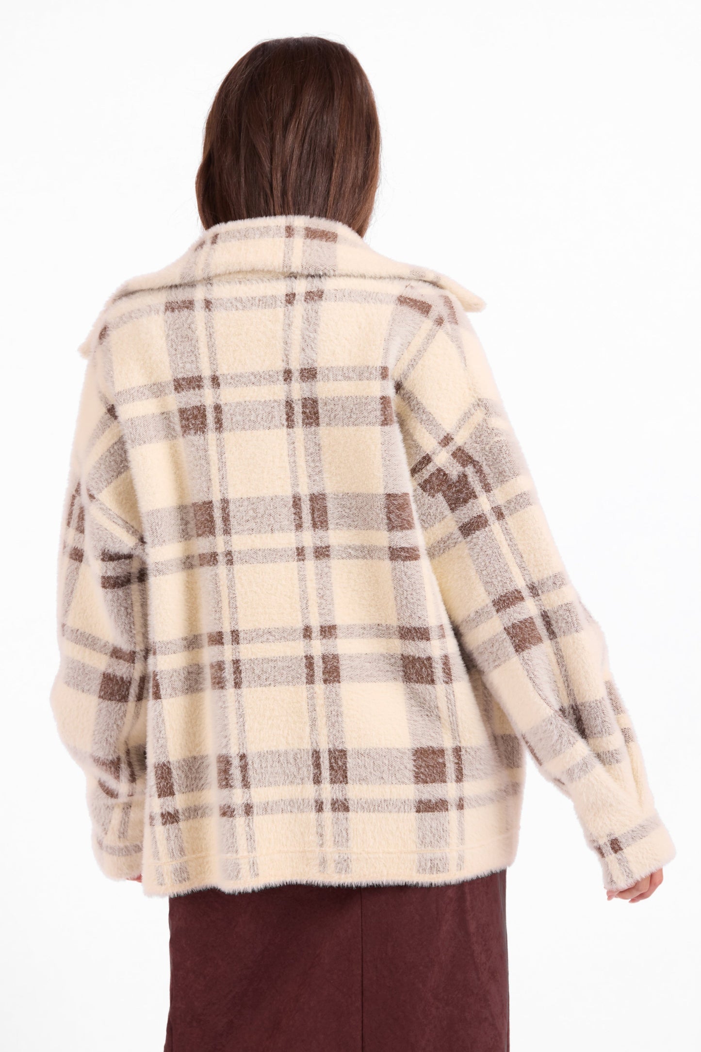Lola Button Up Plaid Coat