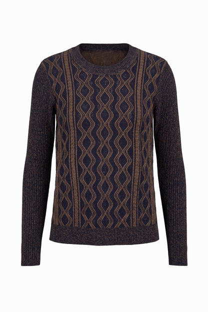 Diamond Pattern Crewneck Sweater