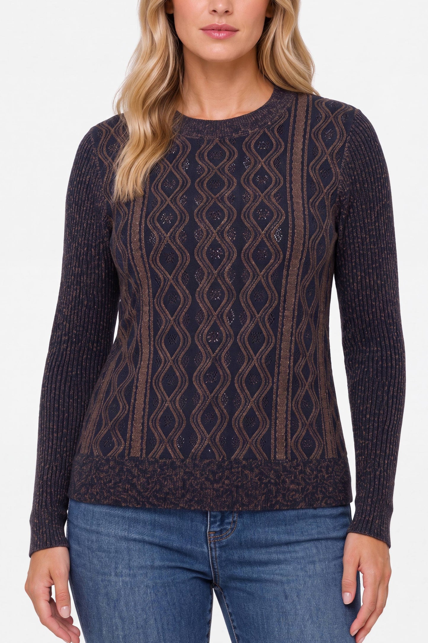 Diamond Pattern Crewneck Sweater