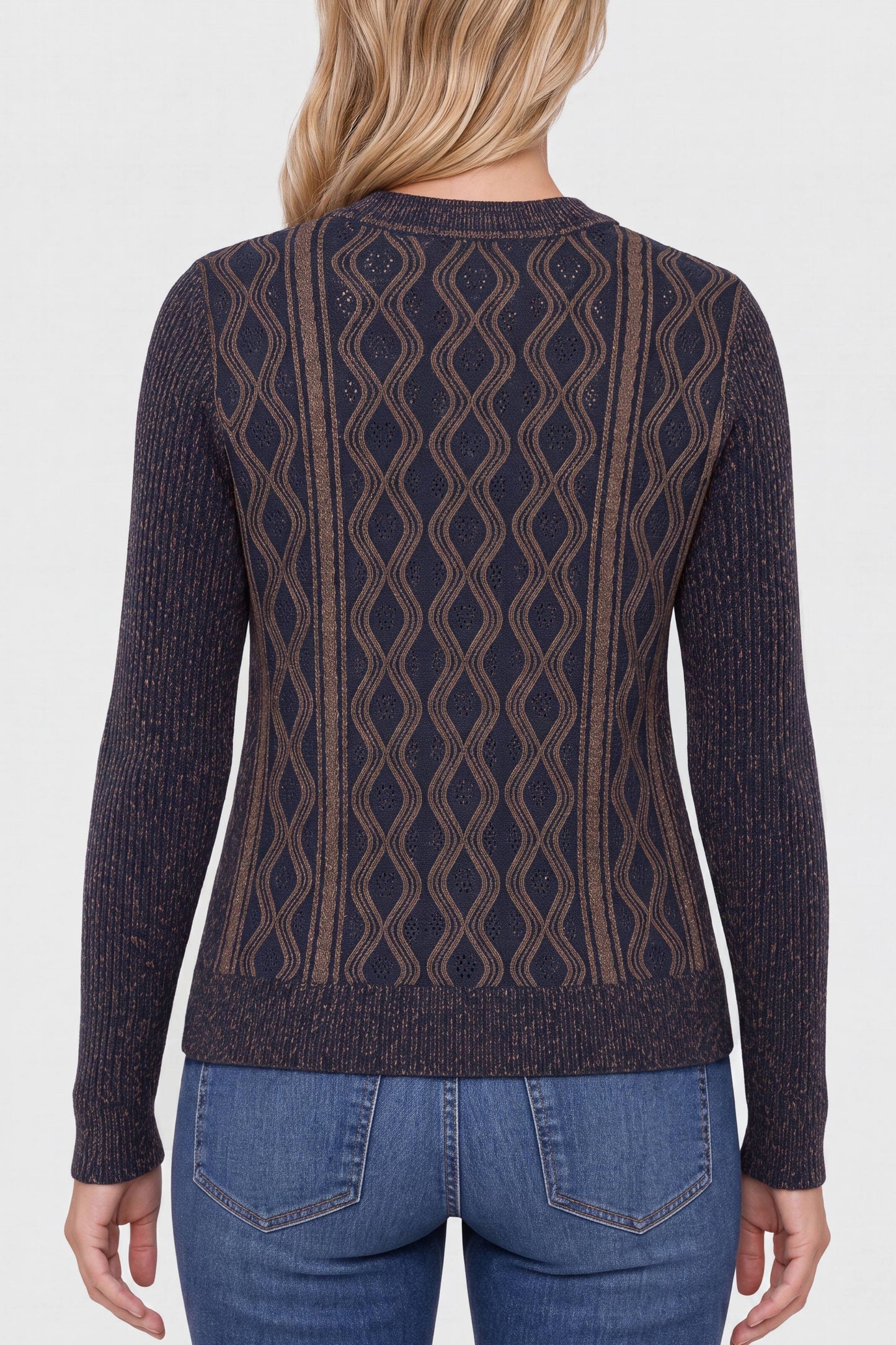 Diamond Pattern Crewneck Sweater