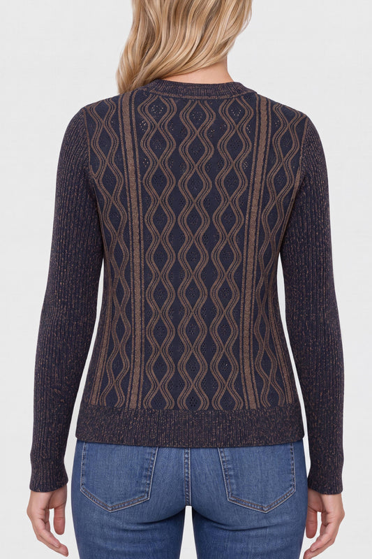 Diamond Pattern Crewneck Sweater