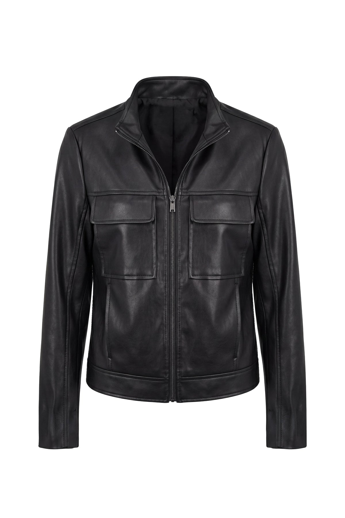 Moto Jacket with Buckle Details