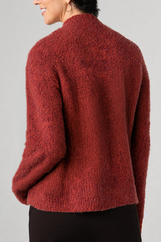 Mock Neck Sweater with Button Detail