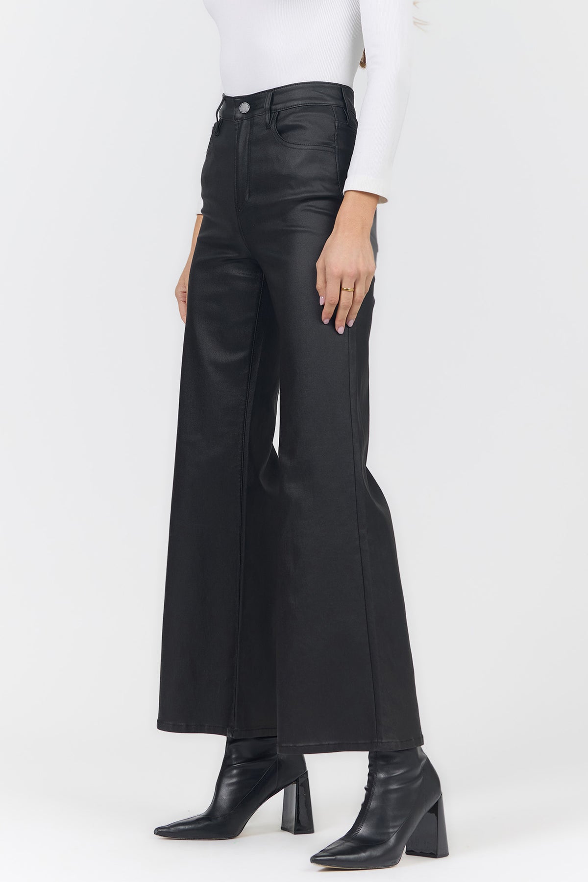 Fiona Coated Wide Leg Pants