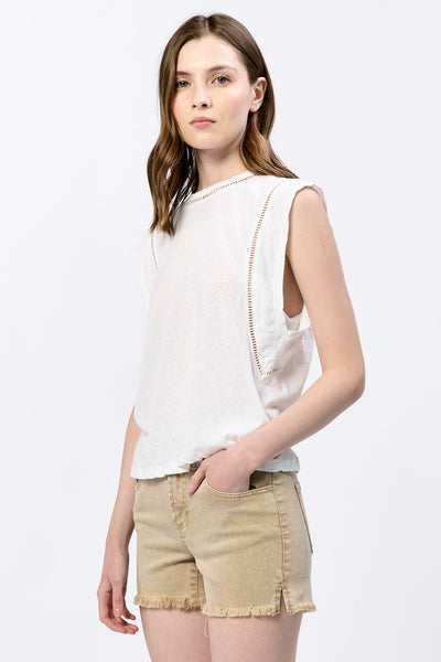 Majorelle Crewneck Sleeveless Top