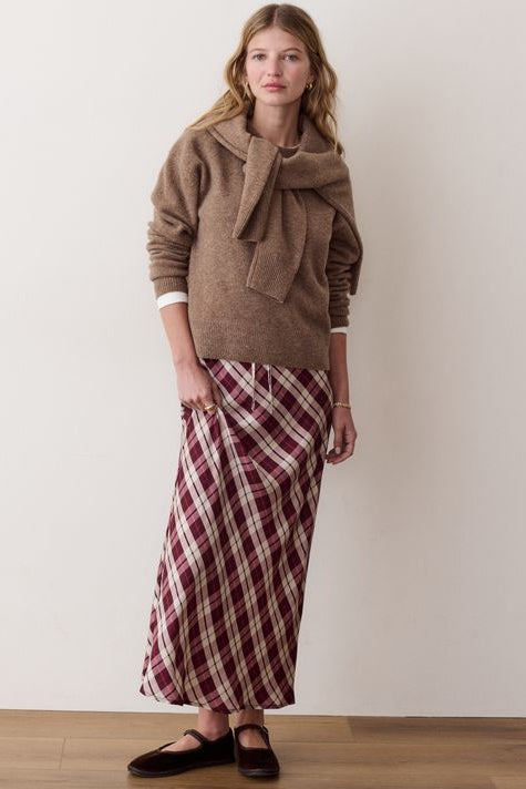 Silvia Plaid Maxi Skirt