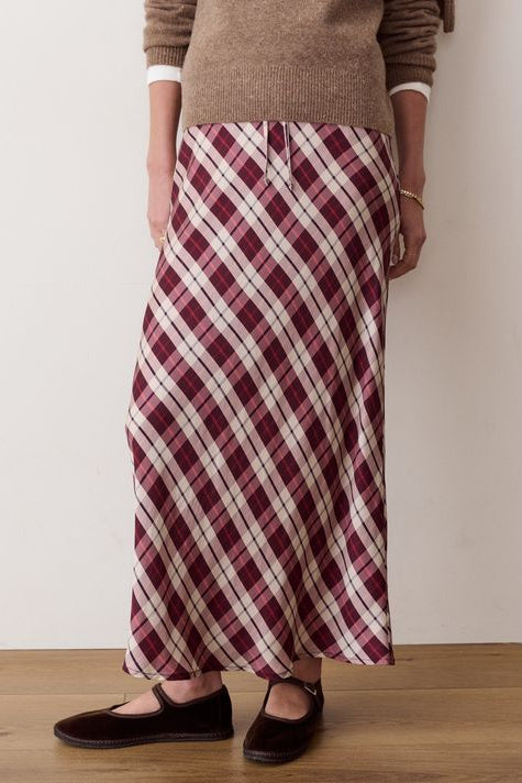 Silvia Plaid Maxi Skirt