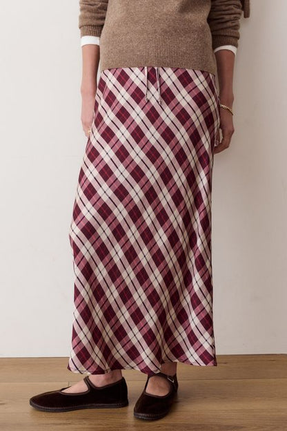 Silvia Plaid Maxi Skirt