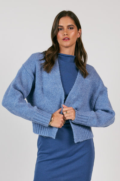 Blue Rhia Cropped Cardi