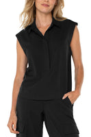 Sleeveless Cropped Shirt