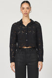Miranda Cropped Eyelet Top