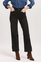 Holly High Rise Cuffed Straight Jeans